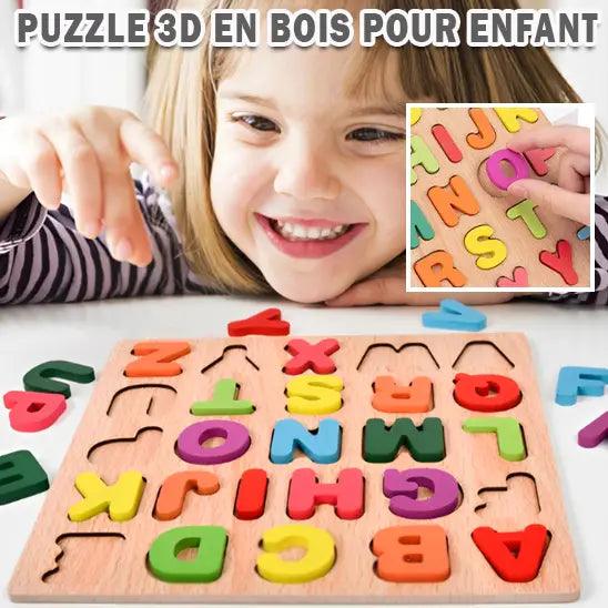 ALPHABET PUZZLE EN BOIS COLORÉ – Image 2
